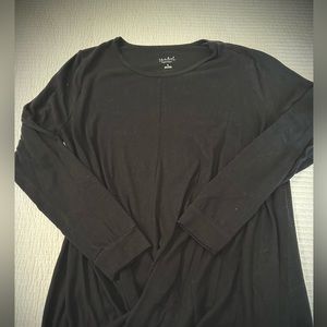 Black long sleeved maternity top